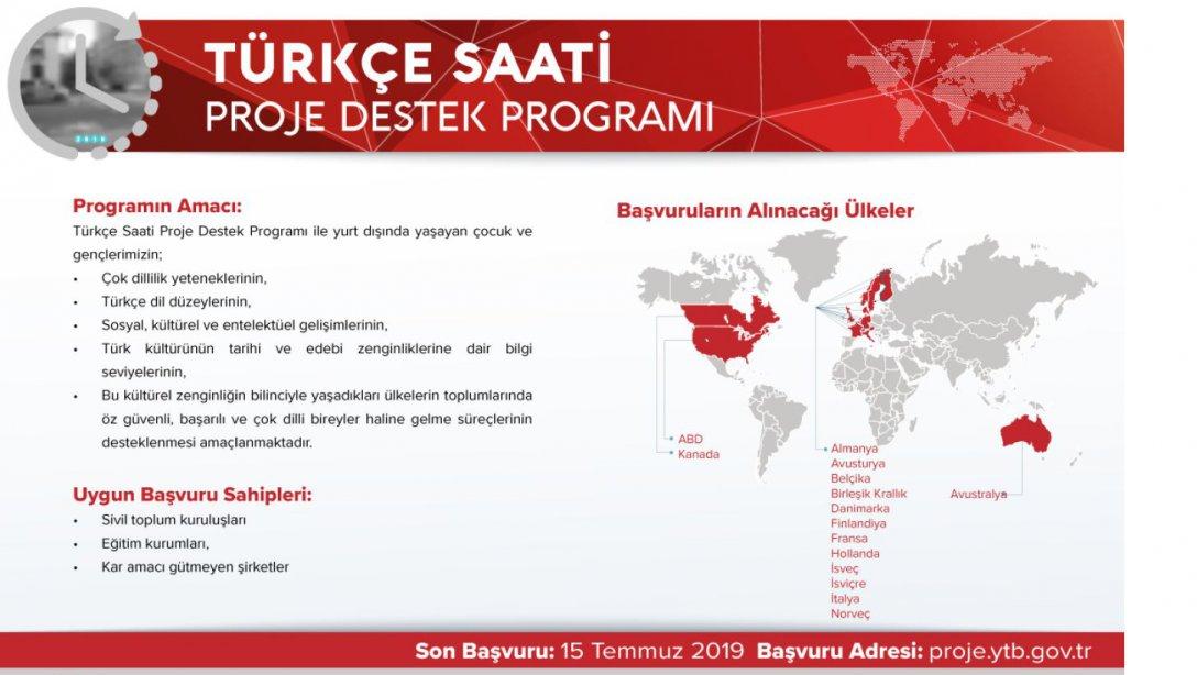 YTB Türkçe Saati Destek Programı