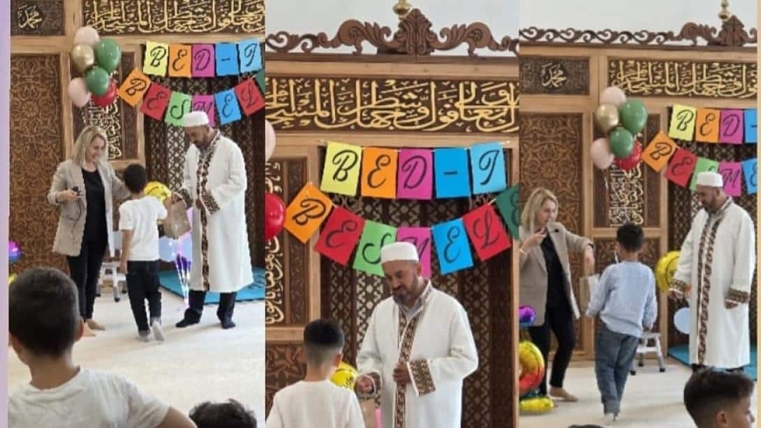 Bobingen DİTİB Camii'nde Okula Başlayan Öğrencilere Bed-i Besmele Töreni Düzenlendi